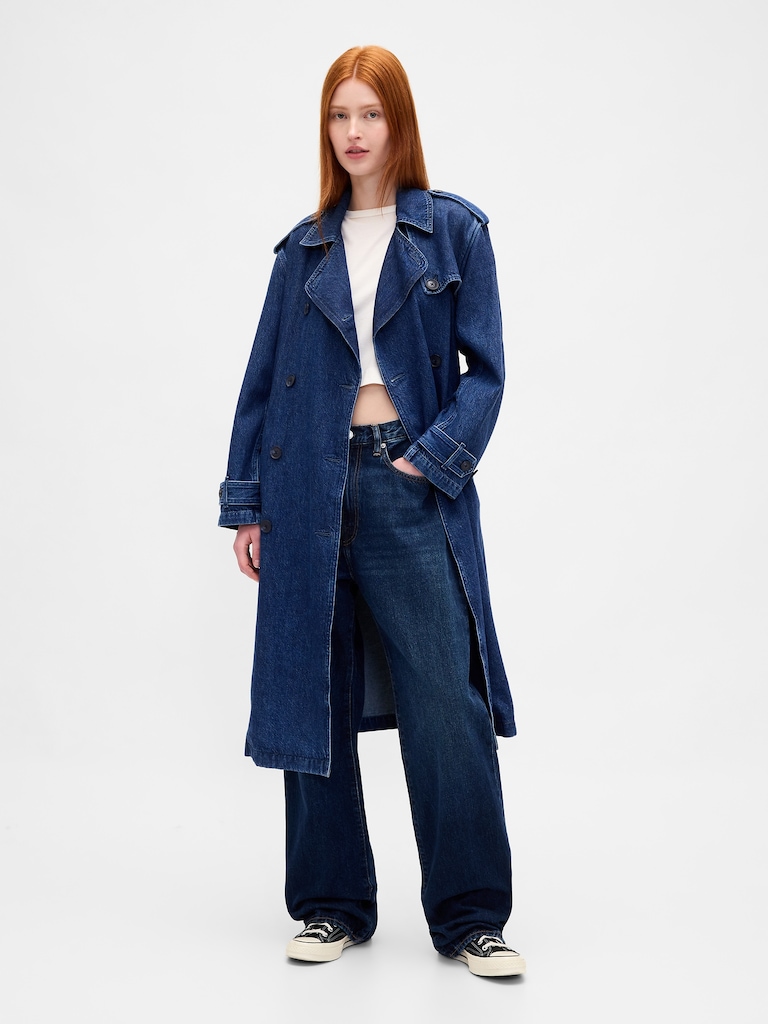 UltraSoft Denim Trench Coat