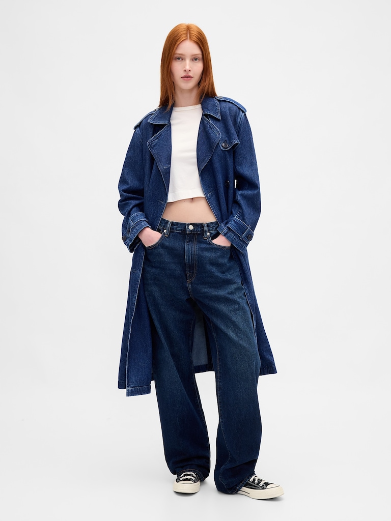UltraSoft Denim Trench Coat