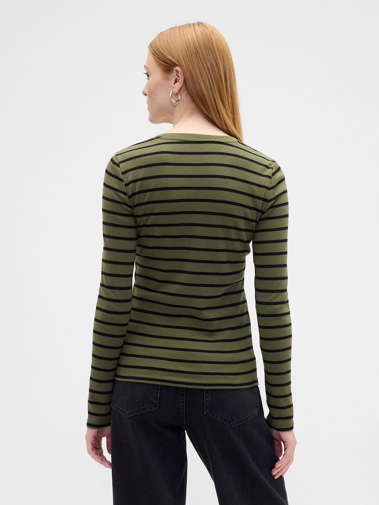 Stripe V-Neck T-Shirt