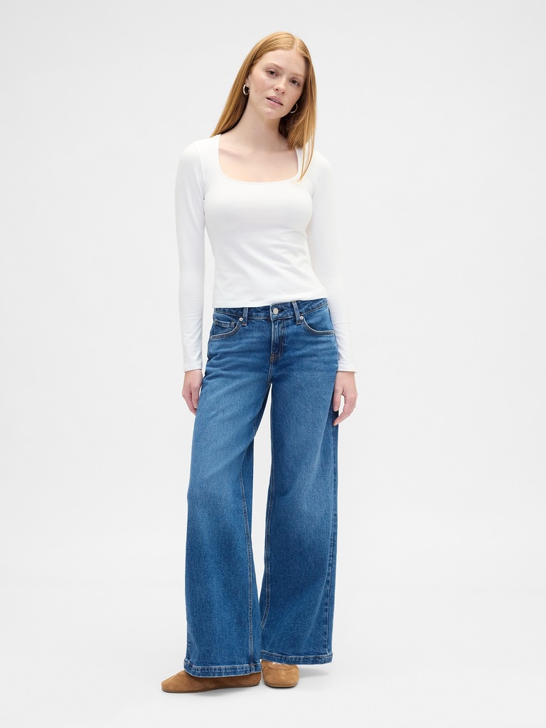 Stretch Jersey Scoopneck Top