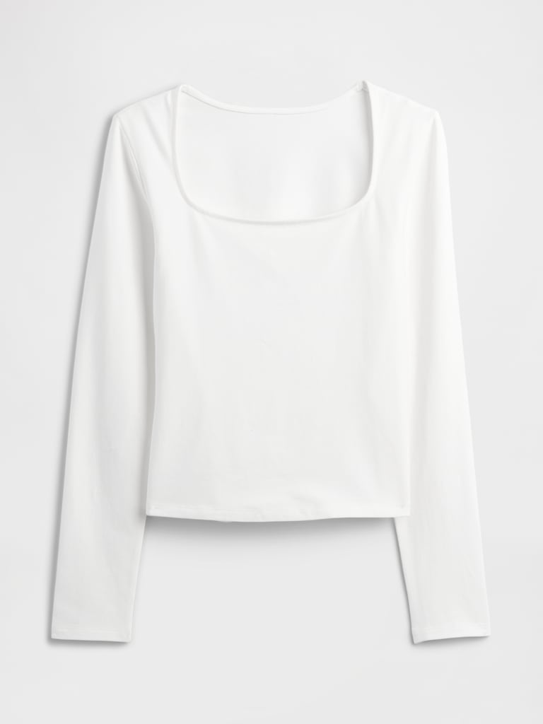 Stretch Jersey Scoopneck Top