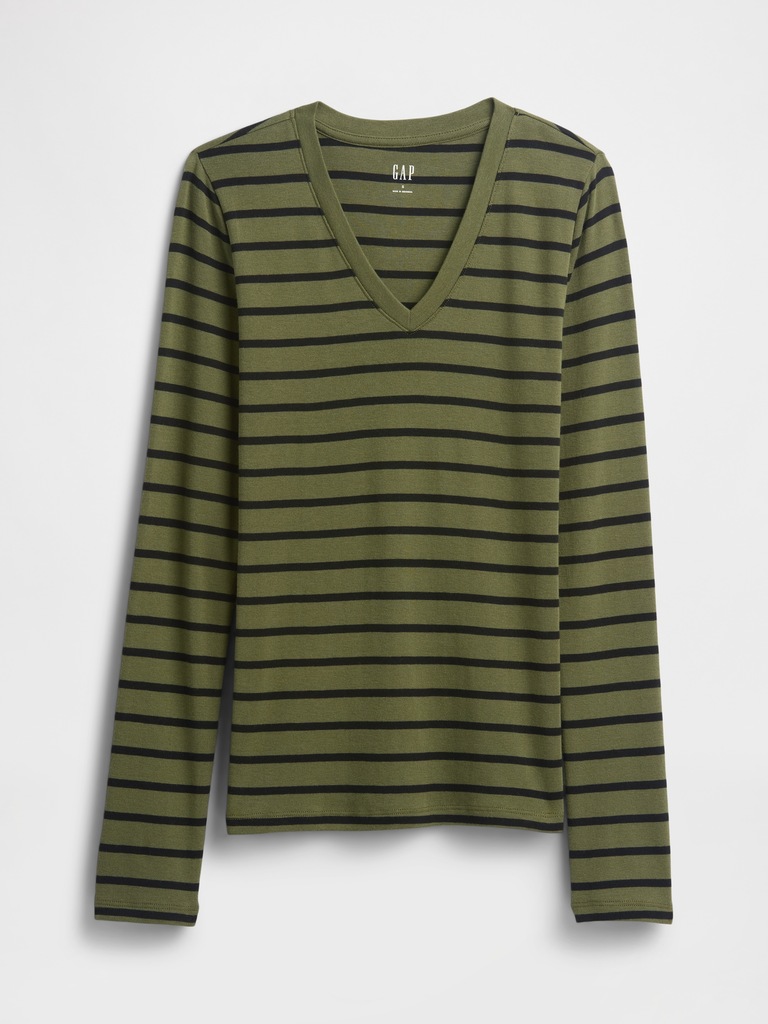 Stripe V-Neck T-Shirt