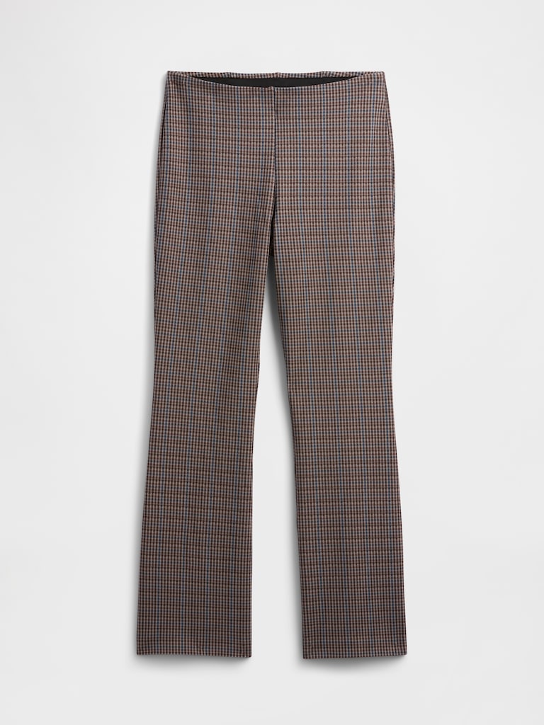 High Rise Ponte Flare Crop Pants