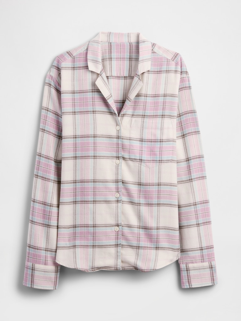 Relaxed Flannel Sleep Shirt