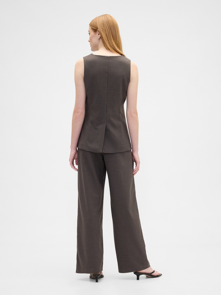 Recycled Mid Rise Easy Wide-Leg Pants
