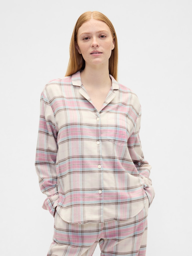 Relaxed Flannel Sleep Shirt