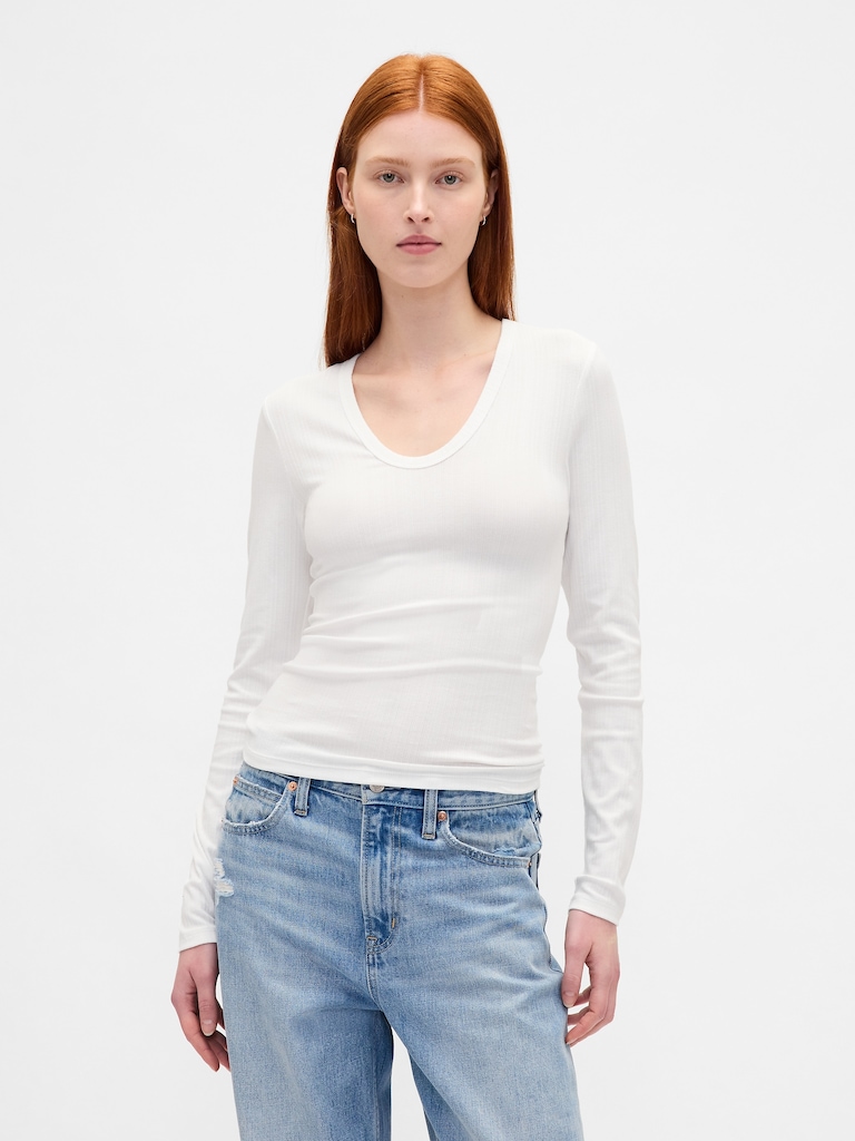Sheer Modern Rib T-Shirt