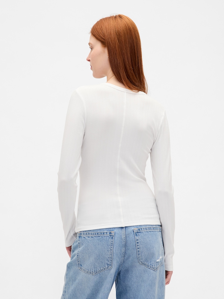 Sheer Modern Rib T-Shirt