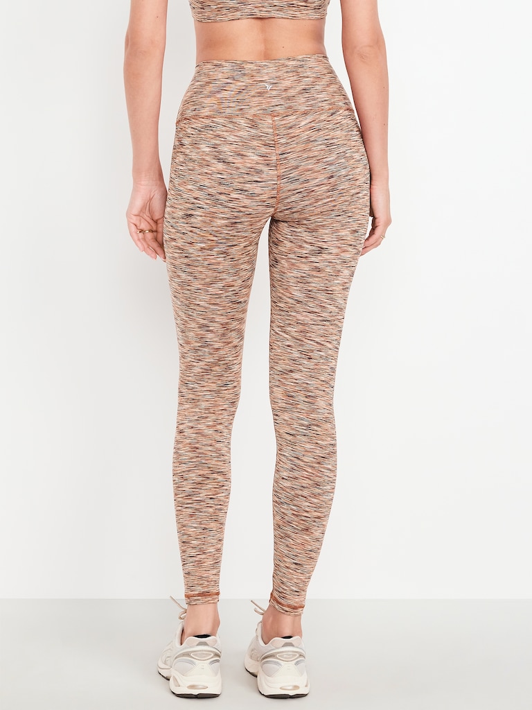 High-Waisted Space-Dye Full-Length Leggings