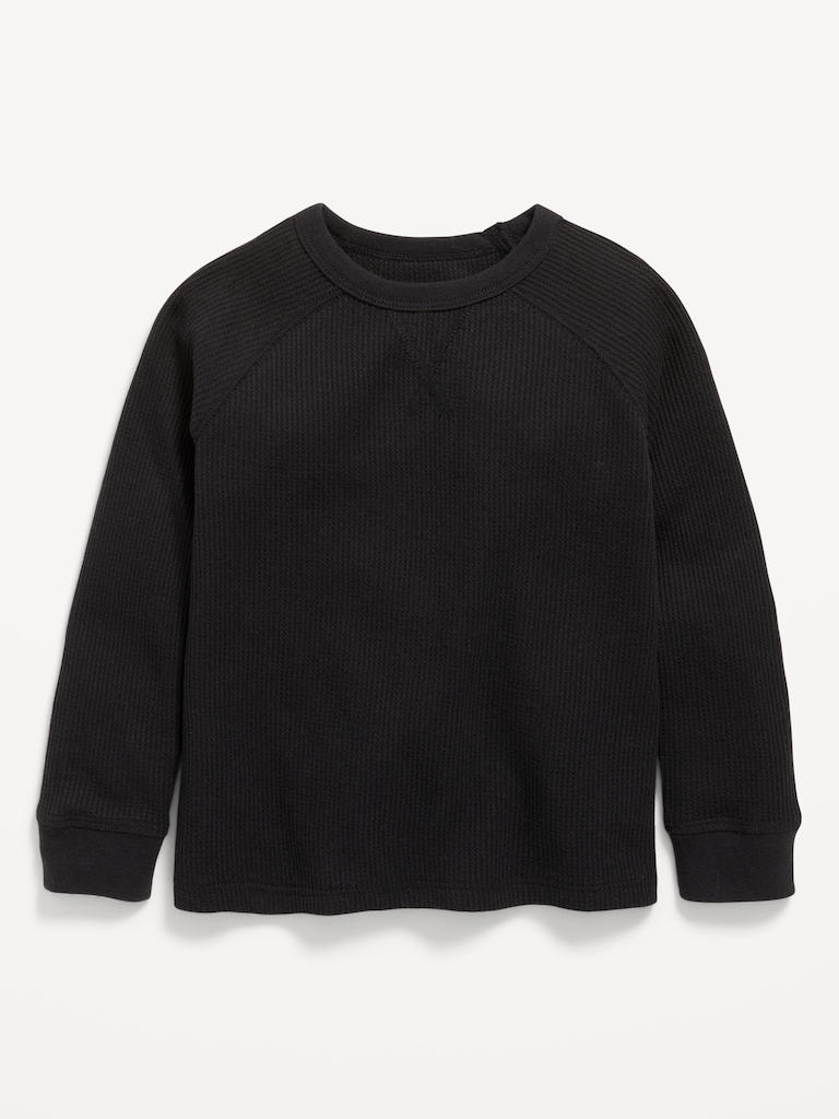 Long-Sleeve Thermal Knit T-Shirt for Toddler Boys