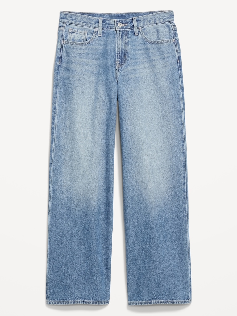 Mid-Rise Wow Baggy Wide-Leg Jeans