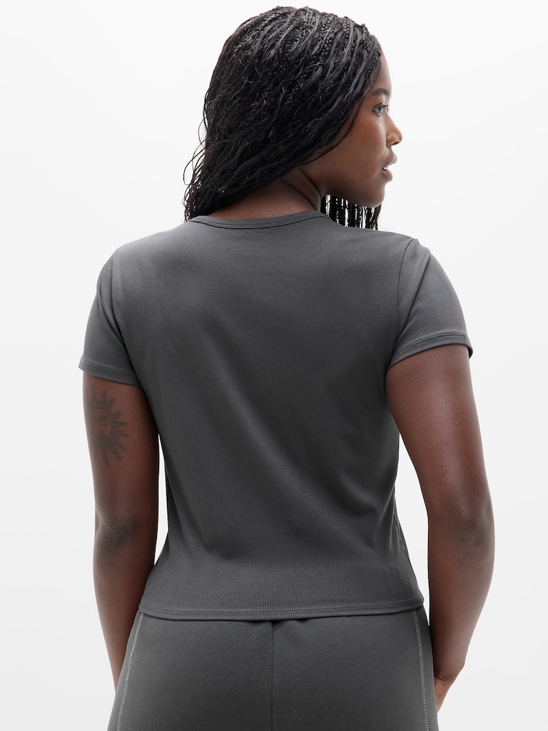 Signature Rib Crop Tee