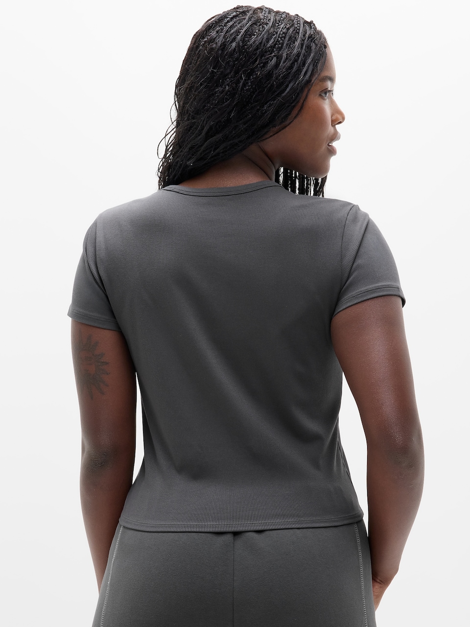 Signature Rib Crop Tee