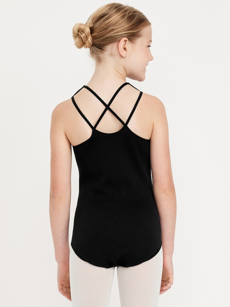 Seamless Fitted Sleeveless Leotard for Girls