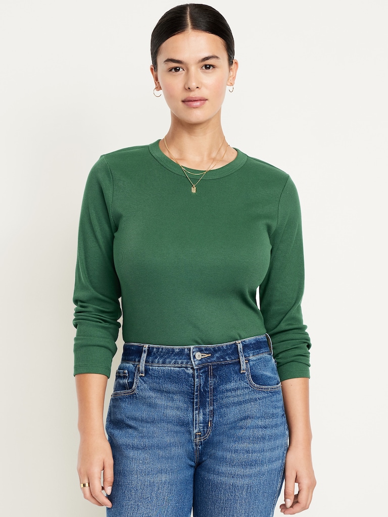 Snug Long-Sleeve Crew-Neck T-Shirt