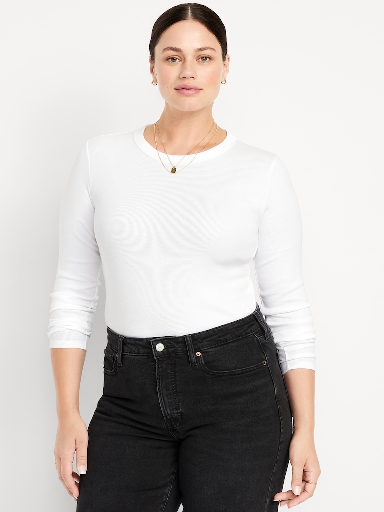 Snug Long-Sleeve Crew-Neck T-Shirt