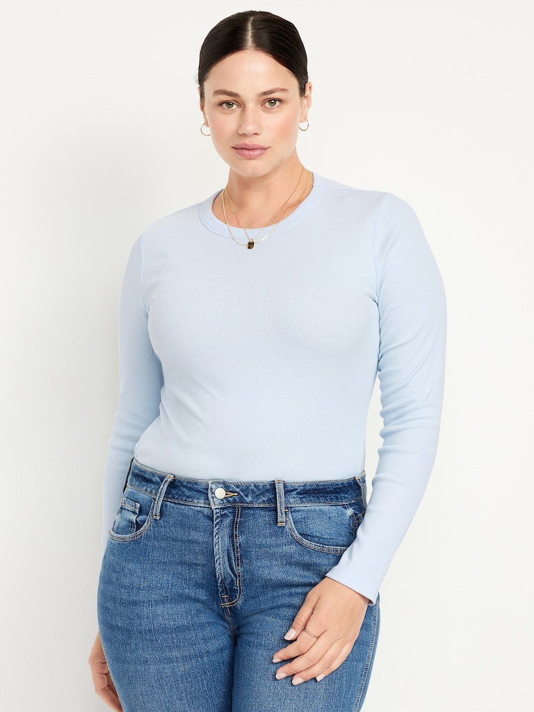 Snug Long-Sleeve Crew-Neck T-Shirt