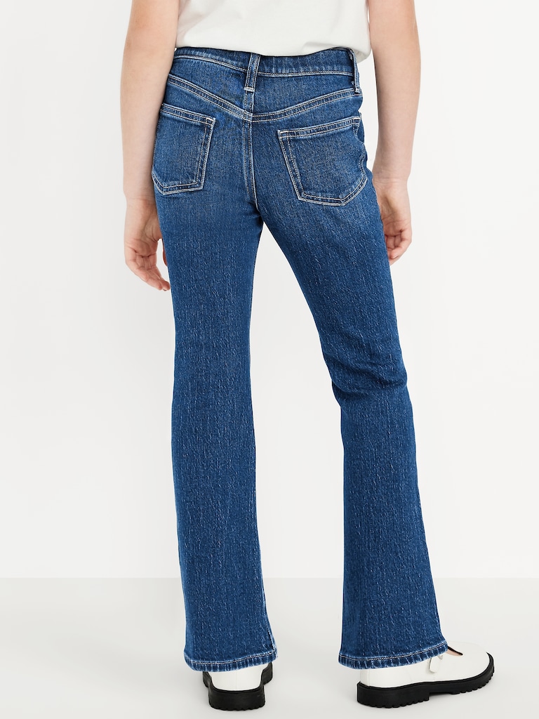 Wow High-Waisted Flare-Leg Jeans for Girls