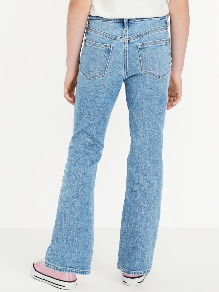 Wow High-Waisted Flare Jeans for Girls