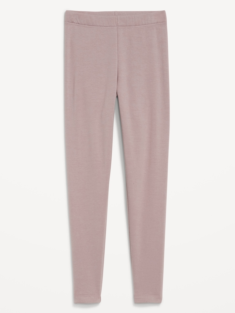 High-Waisted Fleece-Lined Ankle Leggings