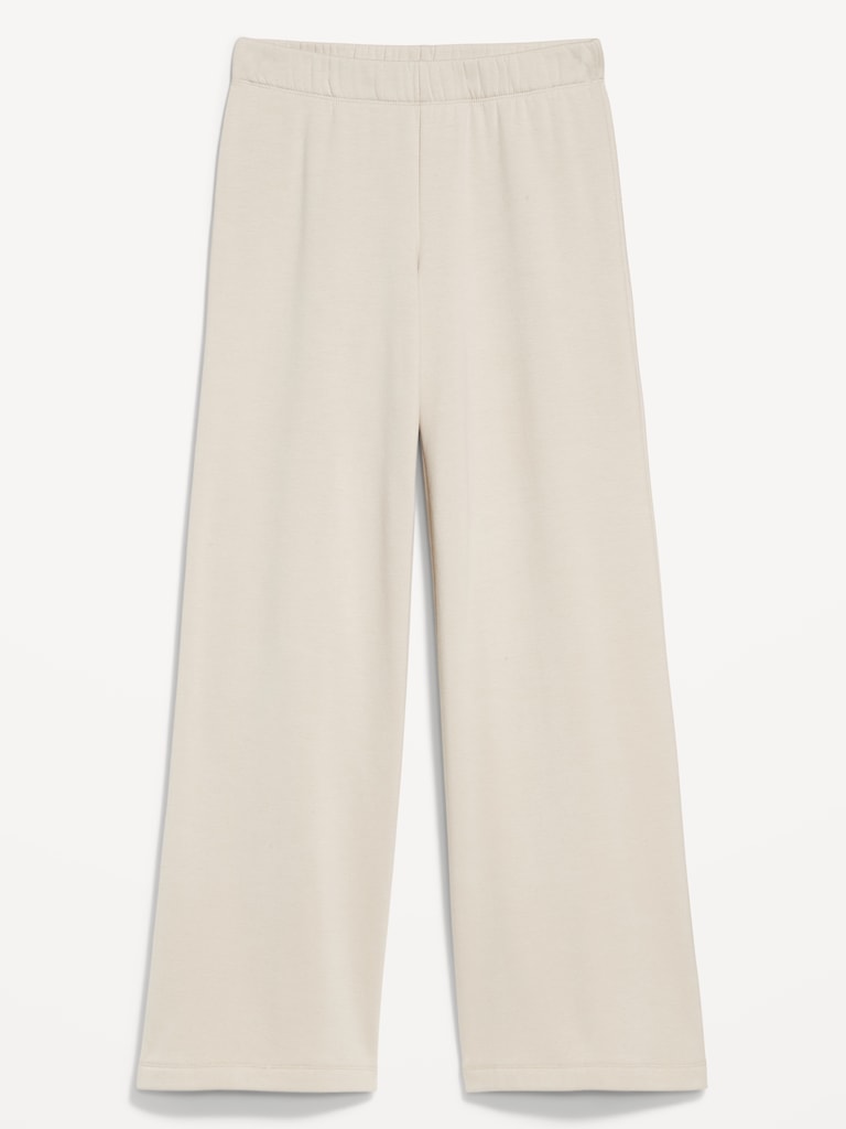High-Waisted Fleece-Lined Super Wide-Leg Pants