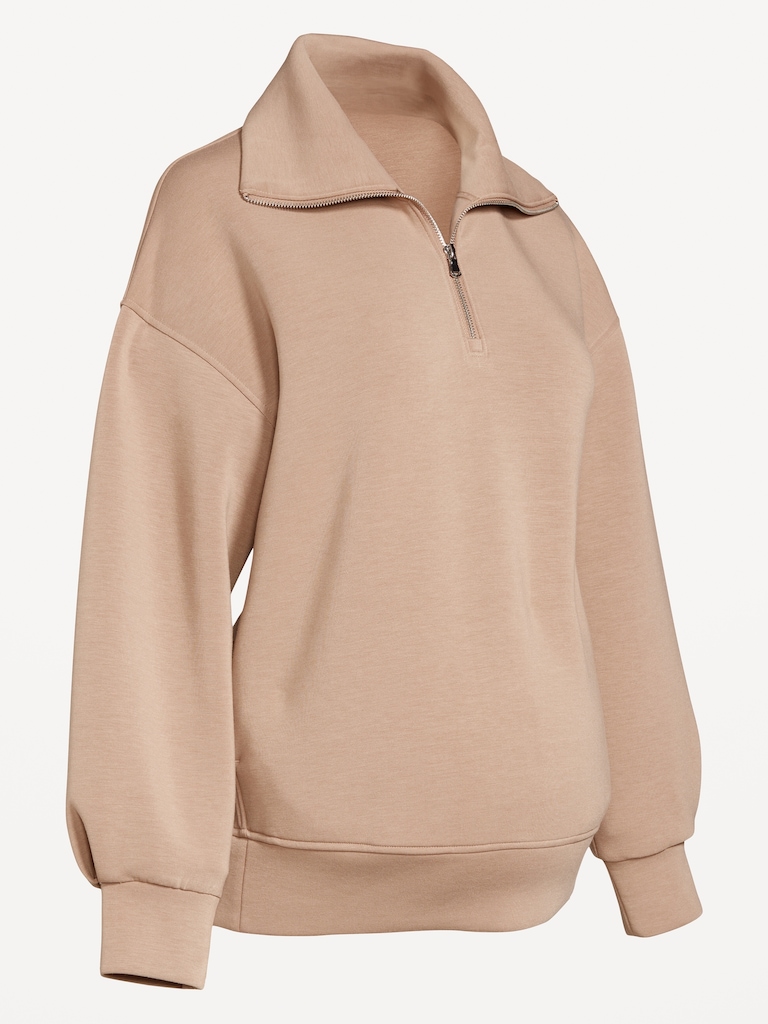 Maternity Bounce Fleece Half-Zip Pullover