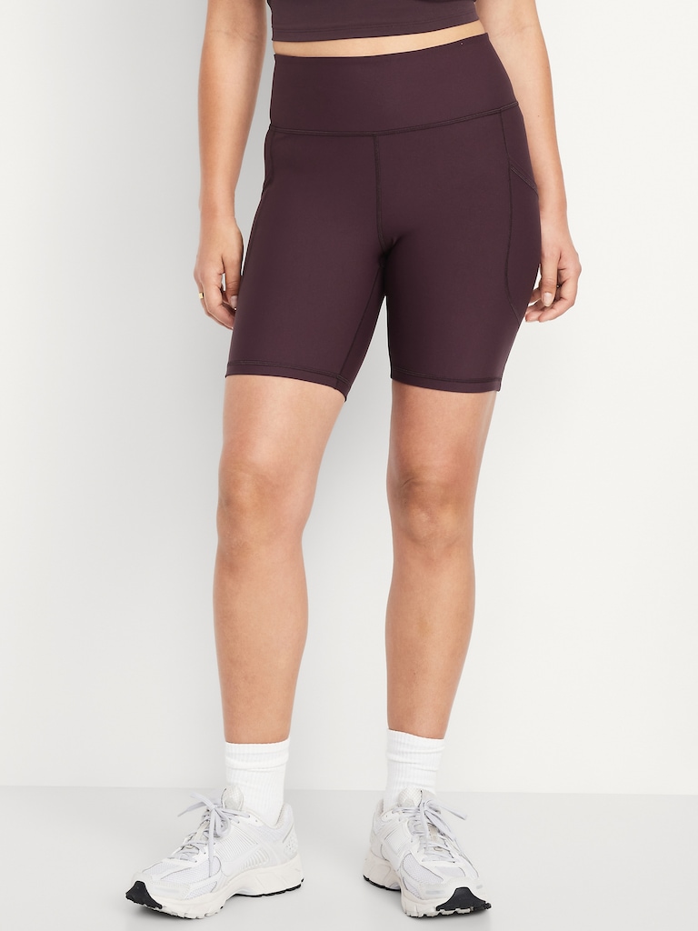 High-Waisted PowerSoft Biker Shorts -- 8-inch inseam