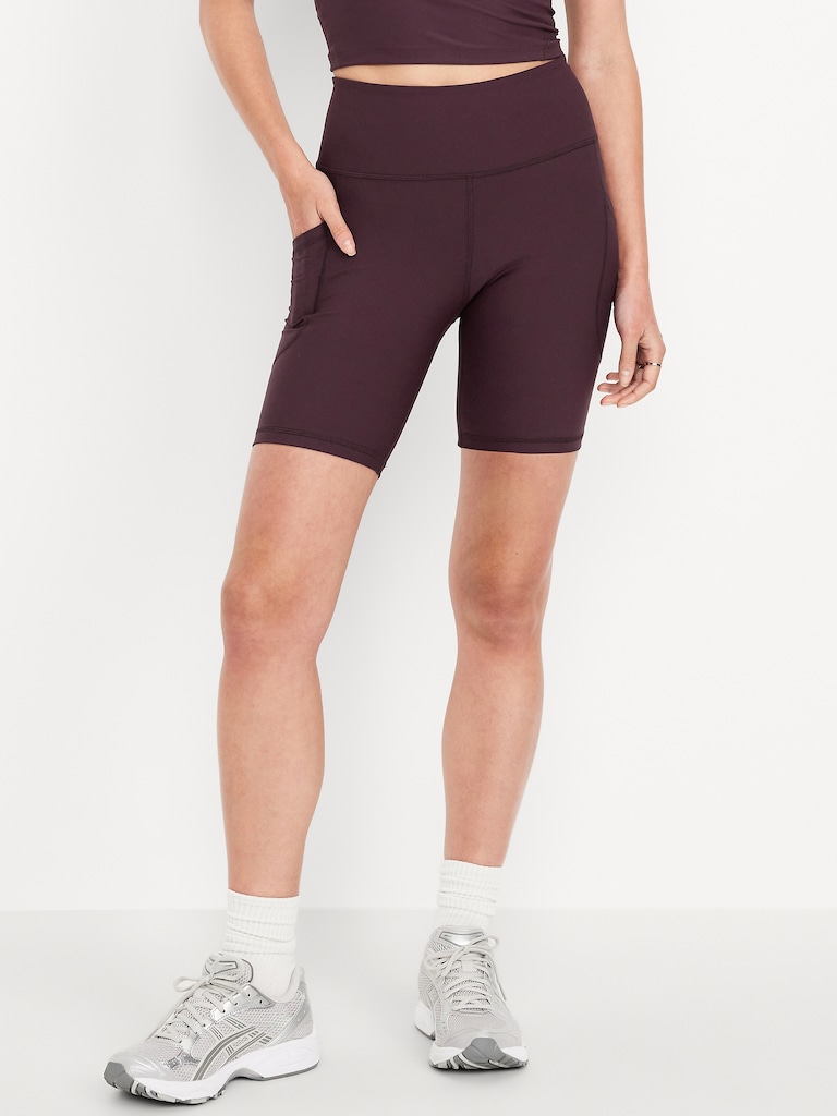 High-Waisted PowerSoft Biker Shorts -- 8-inch inseam