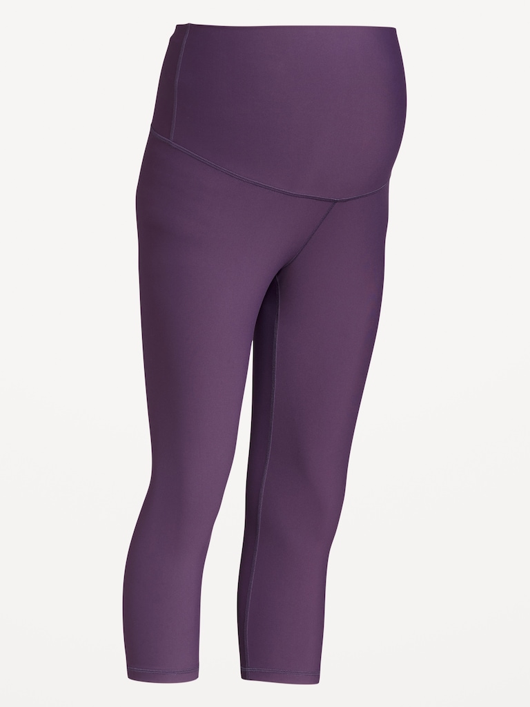 Maternity Full-Panel PowerSoft Crop Leggings