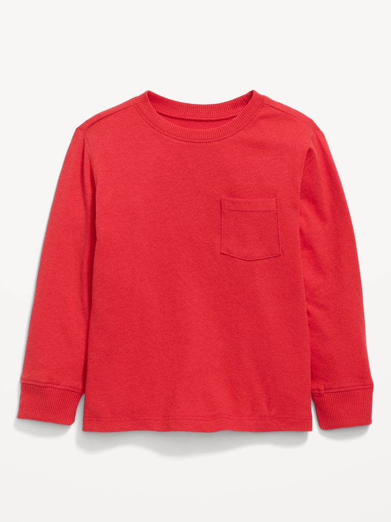 Long-Sleeve Pocket T-Shirt for Toddler Boys