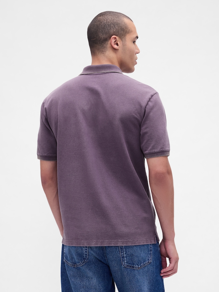 Relaxed Pique Polo Shirt