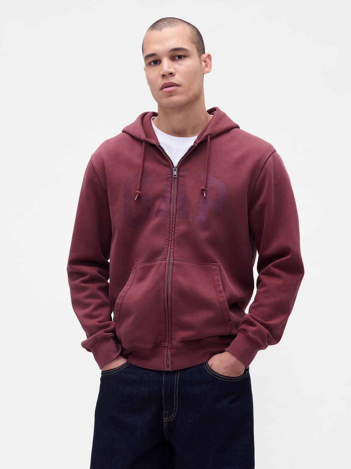 Adult VintageSoft Arch Logo Full-Zip Hoodie
