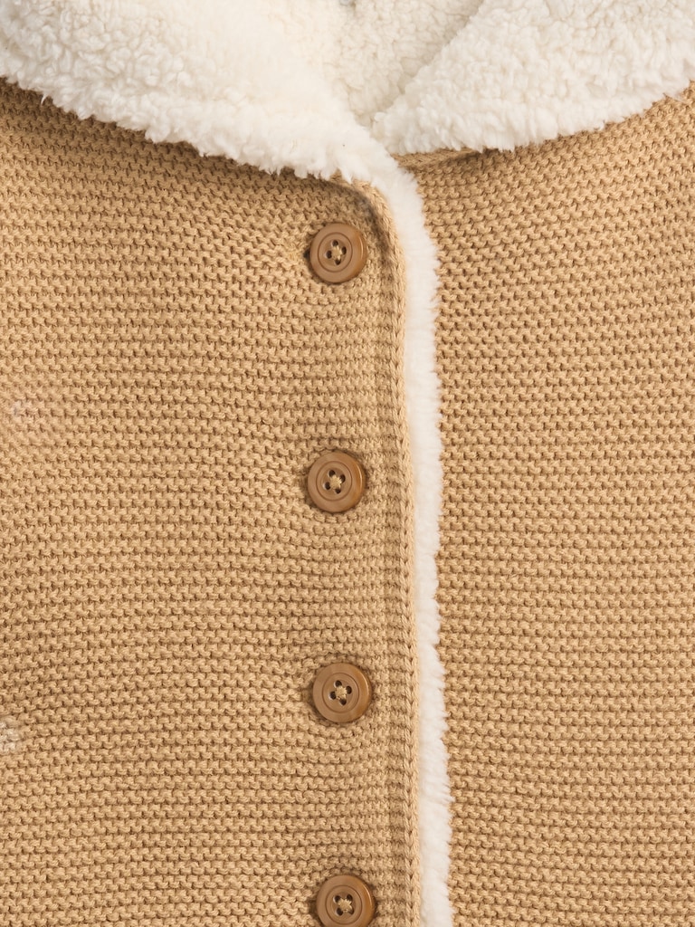 Baby Sherpa-Lined Hooded Sweater