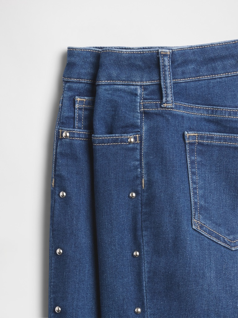 Kids High Rise Studded '70s Flare Jeans