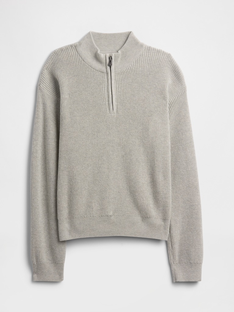 Kids Half-Zip Mockneck Sweater