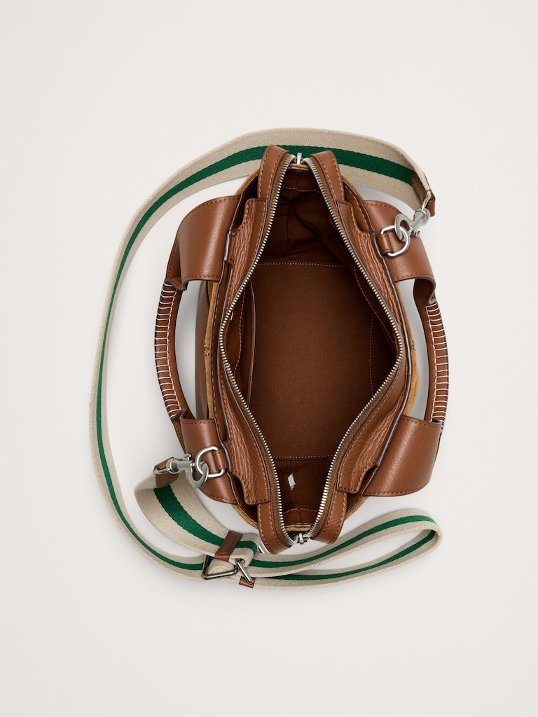 Leather & Suede Mini Zip Tote