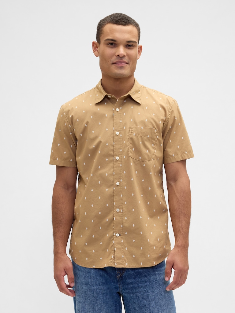 Stretch Poplin Shirt in Standard Fit