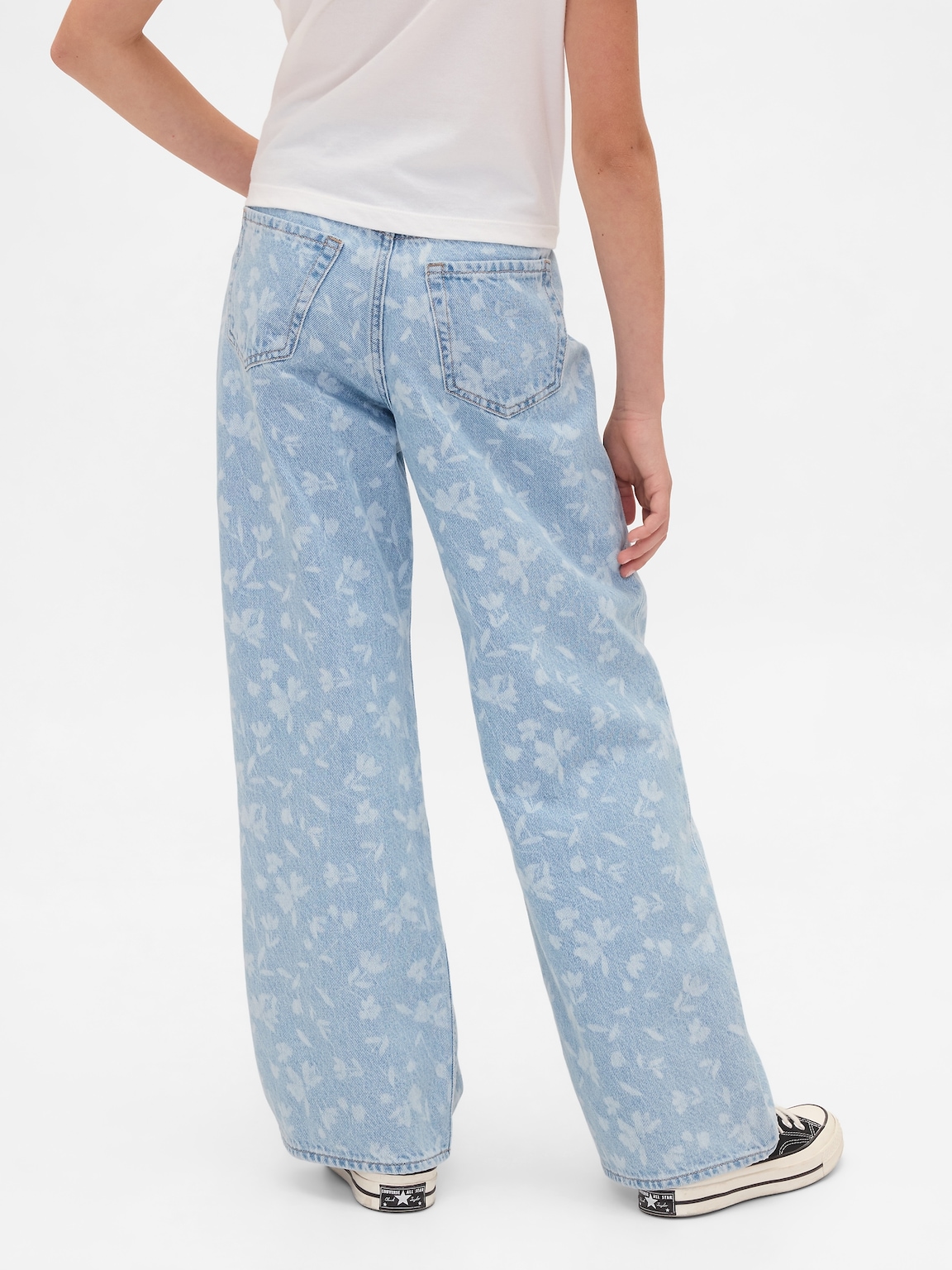 Kids Low Rise Stride Wide-Leg Jeans