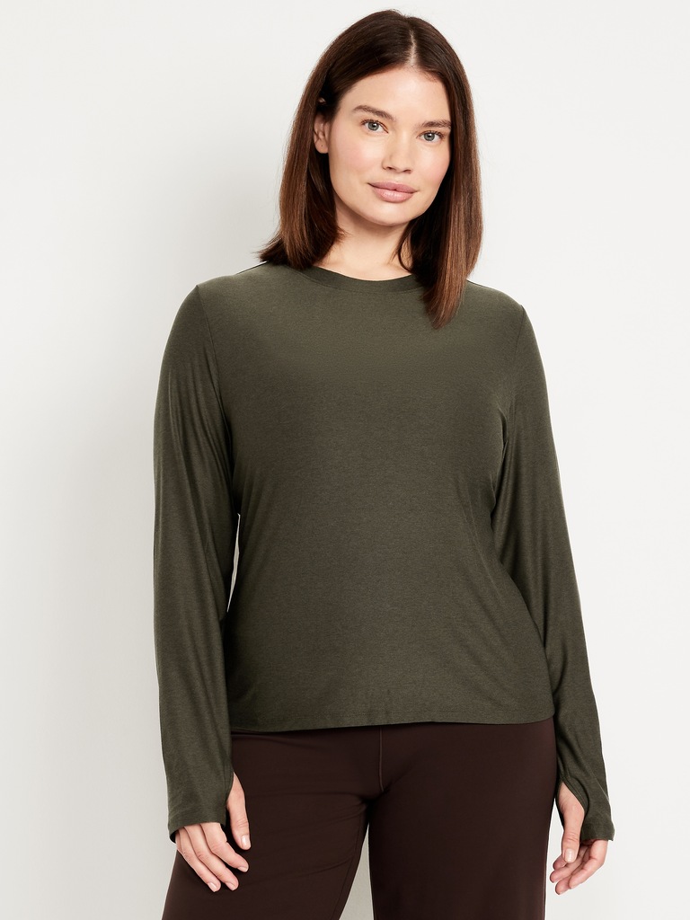 CloudMotion Keyhole Wrap Back Top