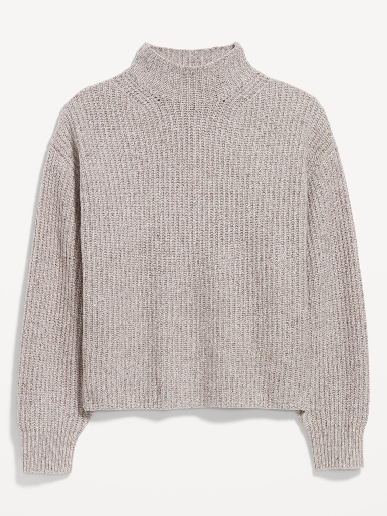 SoSoft Cropped Mock-Neck Sweater