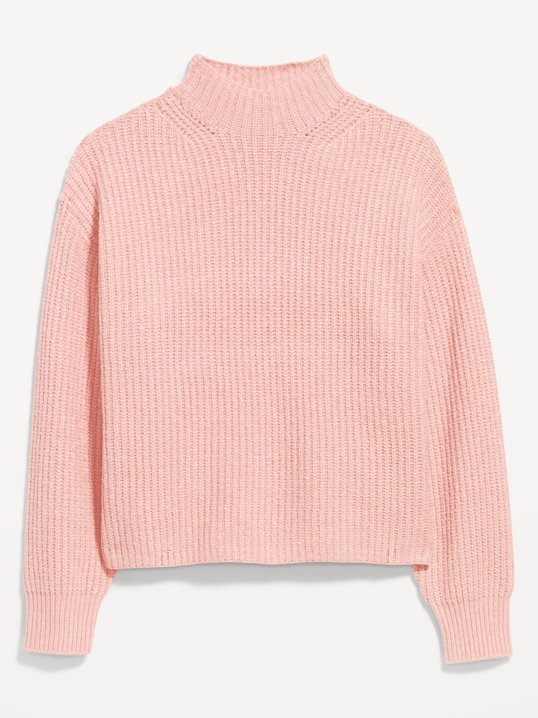 SoSoft Cropped Mock-Neck Sweater
