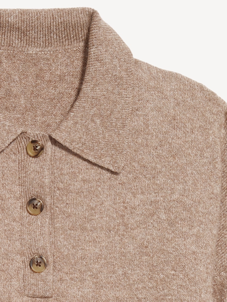 SoSoft Cropped Polo Sweater