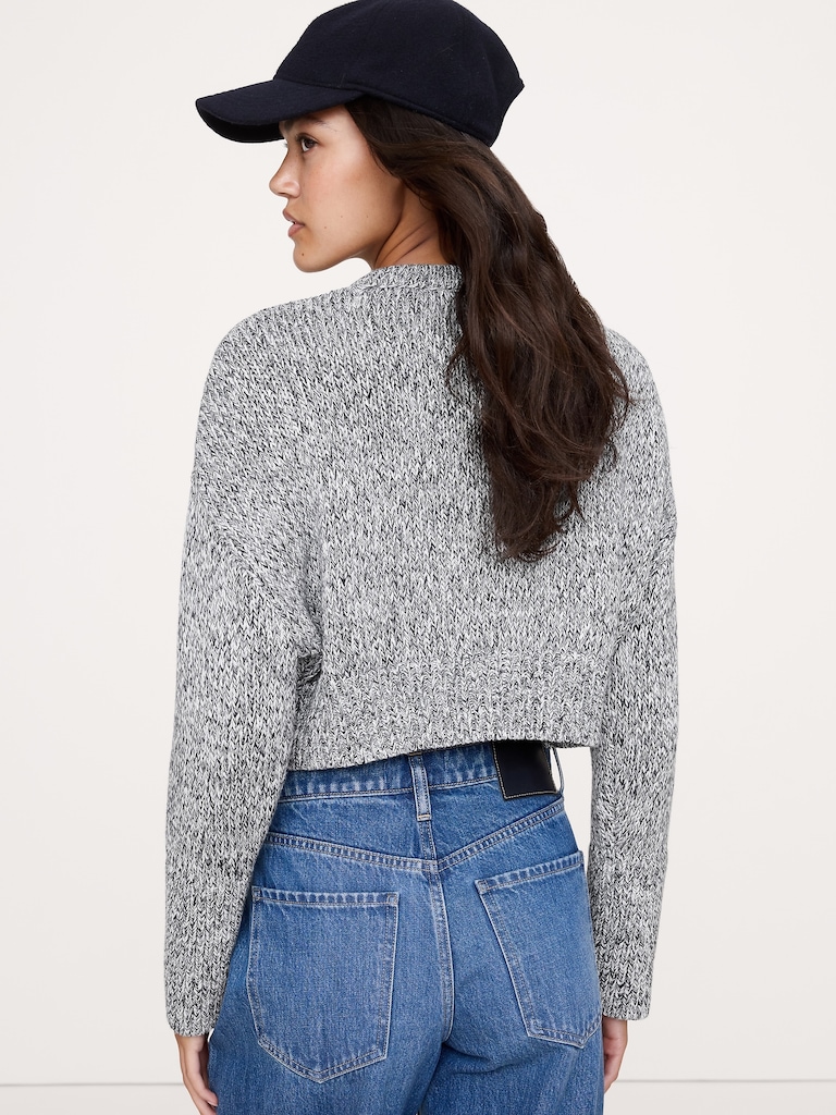 Cotton Cropped Cardigan