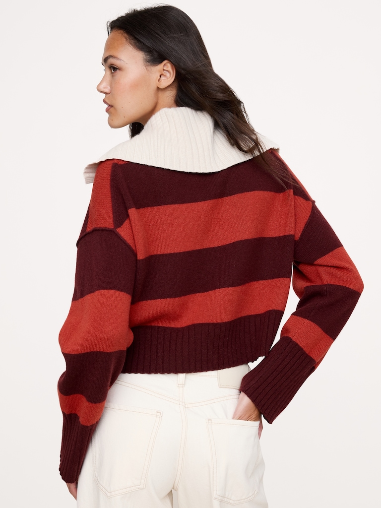 Polo court surdimensionné en cachemire