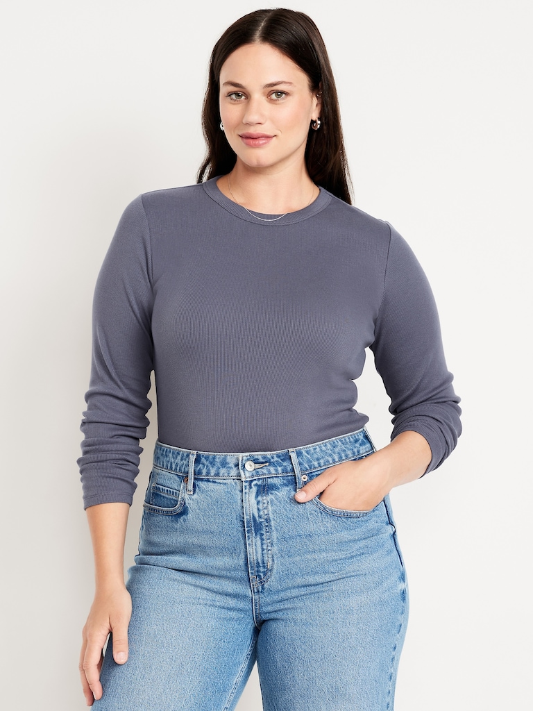 Snug Long-Sleeve Crew-Neck T-Shirt