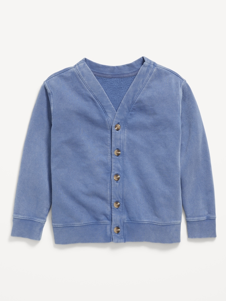 Washed Fleece Cardigan for Boys