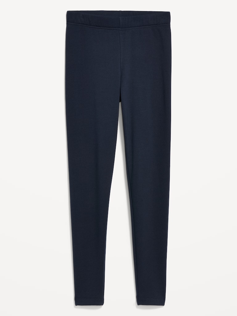 High-Waisted Fleece-Lined Ankle Leggings