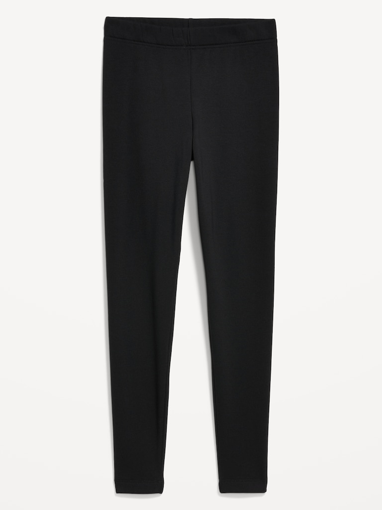 High-Waisted Fleece-Lined Ankle Leggings