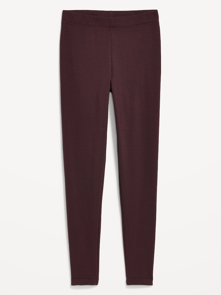 High-Waisted Fleece-Lined Ankle Leggings