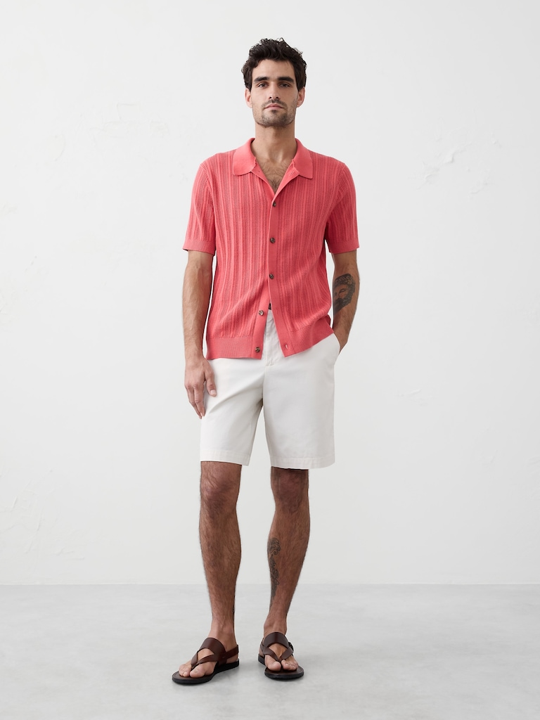 Textured Sweater Polo
